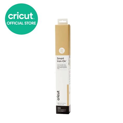 2008684 - Cricut Smart Iron On Gold; 1 roll 33 cm x 0.9 m (13 in x 3 ft); Works without a cutting mat – just load & go!; Outlasts 50+ washes!; Cuts beautifully and weeds easily; For Cricut Explore™ 3 & Cricut Maker™ 3